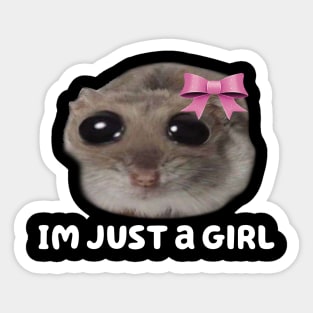 Sad Hamster, Hampter Meme, Viral Funny Trendy Hamster Sticker